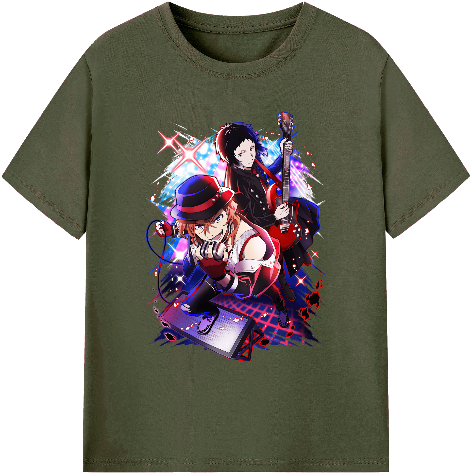 （画像用） 文豪ストレイドッグス Bungo Stray Dogs 綿100％ メンズ半袖Tシャツ｜肌触りやわらか＆通気性